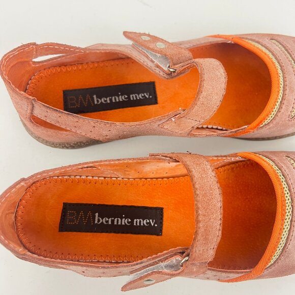 Bernie Mev Raizo Mary Jane Orange  Leather Shoes Size 39 US 8 - Picture 4 of 8